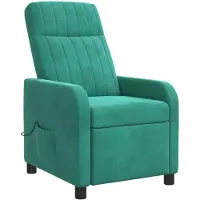 vidaXL Fauteuil de relaxation de massage, couleur turquoise, revêtement en velours (V)