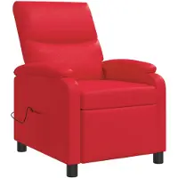 vidaXL Fauteuil de relaxation de massage, rouge, en similicuir, de la marque