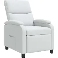vidaXL Fauteuil relax blanc, revêtement en tissu, marque