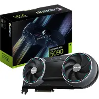 Gigabyte AORUS GeForce RTX 5090 INFINITY 32G Carte Graphique – 32GB GDDR7, 512-bit, PCI-E 5.0, fréquence cœur 2730 MHz, 3 × DP 2.1b, 1 × HDMI 2.1b, DLSS 4, GV-N5090AORUS IF-32GD