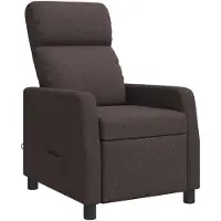 vidaXL Fauteuil de relaxation massant, couleur marron foncé, revêtement en tissu