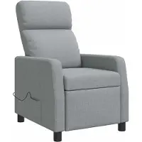vidaXL Fauteuil de relaxation de massage, couleur gris clair, revêtement en tissu, marque