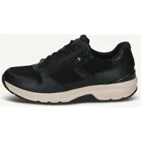 Caprice : chaussures de sport à lacets, noires, pour le quotidien