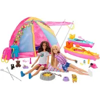 Barbie Camping Accessories Doll Rose Enfants