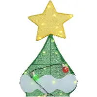 vidaXL Sapin de Noël lumineux avec 3 boîtes-cadeaux 2D blanc chaud