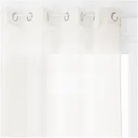 Atmosphera Voilage Fin Uni À Oeillets Polyester Ivoire 135x240 Cm