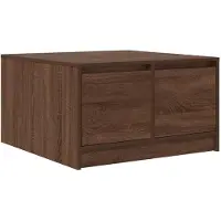 vidaXL Table basse avec tiroirs, aspect chêne brun 70,5x70x40 cm