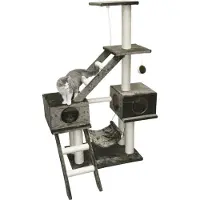 Kerbl Kratzbaum Granat (Farbe dunkelgrau, Höhe 150 cm, sehr stabiler Stand)
