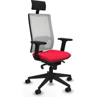Piqueras Y Crespo Chaise de bureau modèle 2D066N1, couleur rouge