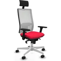 Piqueras Y Crespo Chaise de bureau modèle 3D026N1, couleur rouge