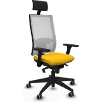 Piqueras Y Crespo Chaise de bureau , modèle 3D066G1, couleur jaune