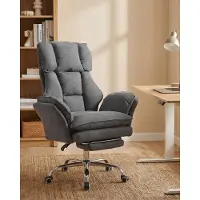 Merkloos Chaise de bureau ergonomique - Chaise de gaming avec repose-pieds - Accoudoirs réglables - Fonction inclinable à 135°