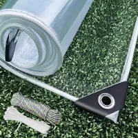 Merkloos Bâche transparente et imperméable, 450 g/m², idéale pour le jardin et la terrasse