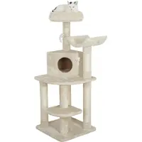 Kerbl Eck-Kratzbaum Zirkonia 50x60x130cm, für Zimmerecken, mit Sisal beige 81621