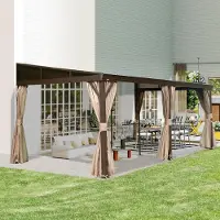 Sonstiges Pavillon de culture de 3,61 x 6,23 mètres, avec toit en acier fixe, comprenant des rideaux et des moustiquaires