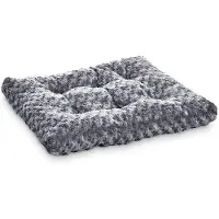 Amazon Basics Lit pour chien et animal de compagnie , lavable en machine, pour chiens de taille moyenne - Lavable et résistant, 0,89 m, motif tourbillons gris, 89 x 58 x 8 cm