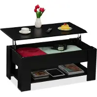 Merkloos Table basse moderne pliante avec espace de rangement