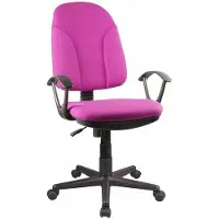 Merkloos Chaise de bureau moderne rose avec tissu respirant