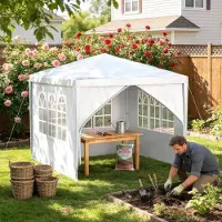 Sonstiges Tente de réception 3x3 mètres avec 4 parois, imperméable, de couleur blanche