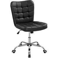 Merkloos Chaise de bureau ergonomique avec hauteur réglable et roulettes
