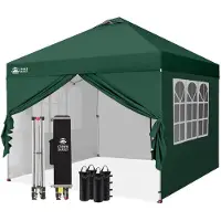 Sonstiges Pavillon pop-up de 3x3 mètres, imperméable, avec 4 panneaux latéraux, protection UV 50+, couleur vert forêt