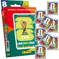Hasbro TIN OF STICKERS 8 packets 56 stickers FIFA WORLD CUP 2026 Championship