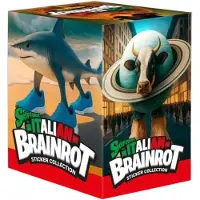 Hasbro BOX of 36 sachets. Brainrot, Skifidol and Italian Panini stickers 2025