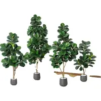 OEM Faux figuier à violon, design ultra-réaliste, ne nécessite aucun entretien, couleur vert, 210 cm