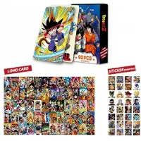 Hasbro Dragon Ball Lomo Collectible Cards: 60 Cards + 32 Stickers – Goku & Frieza v5
