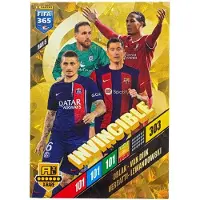 Hasbro PANINI FIFA 365 2024 X-RARE RAR5 Invincible Lewandowski Football Cards