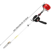 OEM Scie à chaîne télescopique, longueur réglable, moteur haute performance, couleur rouge