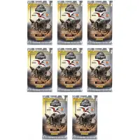 Hasbro 8 packs of Jurassic World ROAR Panini 64 Collectible Cards
