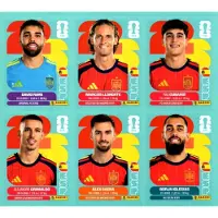 Hasbro STICKERS 6x PANINI FIFA WORLD CUP 2026 Spain SPAIN EXTRA RARE CUBARSI