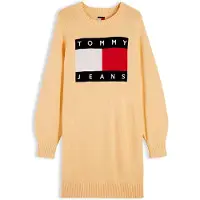 Tommy Hilfiger Dw0dw23315 Long Sleeve Short Dress Jaune L Femme