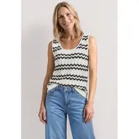 Street One Tops en tricot noir / blanc