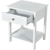 Coast Table de chevet 2-stage night sideboard table de chevet moderne avec tiroir blanc