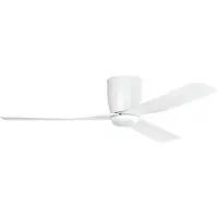 Eglo LERICI Ceiling-flush fan w.light milky, Ventilateur, Blanc