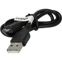 VHBW Câble données USB-A vers micro-USB compatible avec Panasonic Lumix DMC-LX15, DMC-GX80, DMC-TZ81, DMC-G81H, DMC-TZ101, DMC-G81M - 30 cm noir