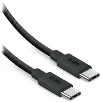 SBS Câble charge et données USB-C 2.0 240W 2 mètres en nylon tressé anti-nœuds