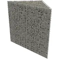 vidaXL , Jardinière surélevée en gabions, acier galvanisé, 75 x 75 x 100 cm