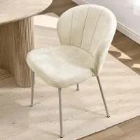 Zesso Milton & Oldbrook Chenille Chaise de salle à manger Cadiz Beige