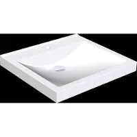Kwc Meuble de salle de bain , modèle QUADRO, en MIRANIT, dimensions 600x125x530 mm, vasque rectangulaire, trou pour robinet