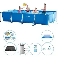 OEM Piscine rectangulaire de 450 x 220 x 84 cm - Composée de 7 éléments - Ensemble de piscine en plastique