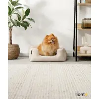 Markenlos Lit pour chien avec coussin réversible - Beige, 60x50 cm