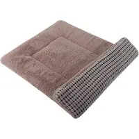 Markenlos Tapis pour chien en peluche et velours de maïs – Lavable, doux et chaud (90 x 70 cm)