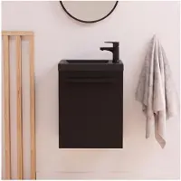 MOB-IN Ensemble lave-mains suspendu NEVADA avec robinet noir
