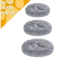 Peviasot Lit pour chien , coin douillet pour chat, couleur gris foncé, 60 cm, panier pour animal de compagnie, panier moelleux