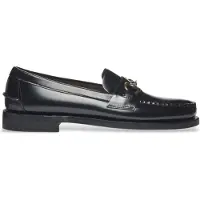 Sebago pour homme. 7001570 Classic Joe Mocassins en cuir noir (41), Plat, 1 à 3 cm, Aucun, Casuel, Fête, Classique