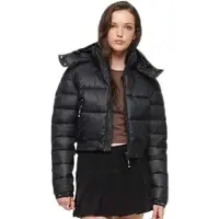 Superdry pour femme. W5011682A Veste courte à capuche Fuji noir (XL), Casuel, Durable, Nylon recyclé