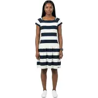 Sea Ranch Petra Short Sleeve Long Dress Blanc,Bleu M Femme